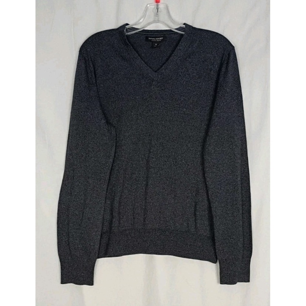 BANANA REPUBLIC Gray Men's Silk Cotton Cashmere Luxury Blend Sweater Size M